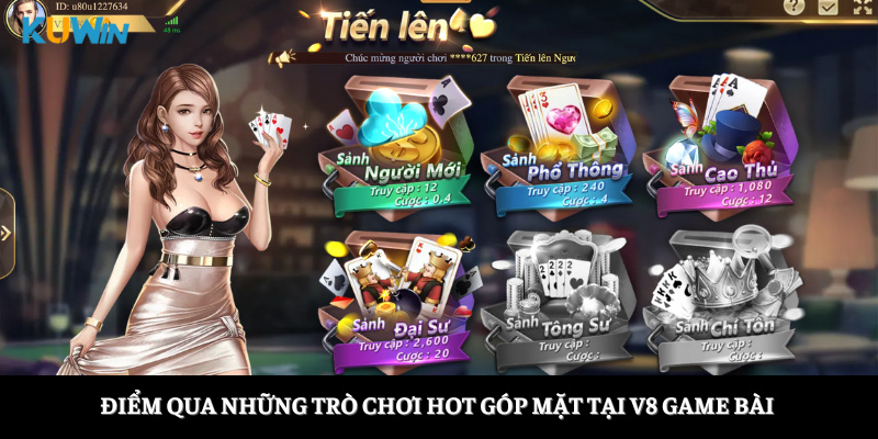 Điểm qua những trò chơi hot góp mặt tại V8 game bài 