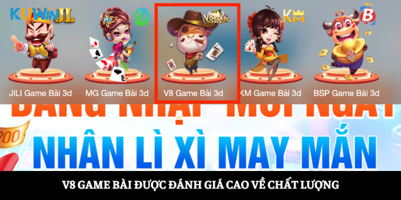 V8 game bài được đánh giá cao về chất lượng