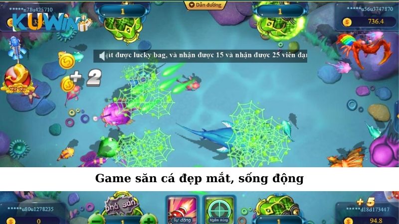 Game săn cá đẹp mắt, sống động