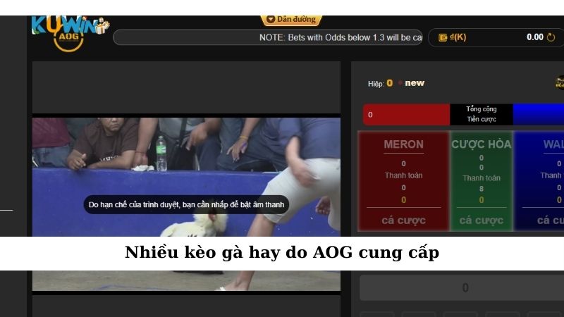 Nhiều kèo gà hay do AOG cung cấp